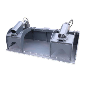 Landy Attachments Skid Steer 78" Industrial Grapple Bucket Attachment with Two-Cylinder