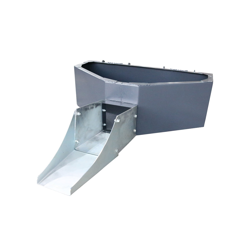 Landy Attachments Skid Steer 1/2 Yard Cement and Concrete Bucket with Spout, Universal Quick Tach Mount Plate
