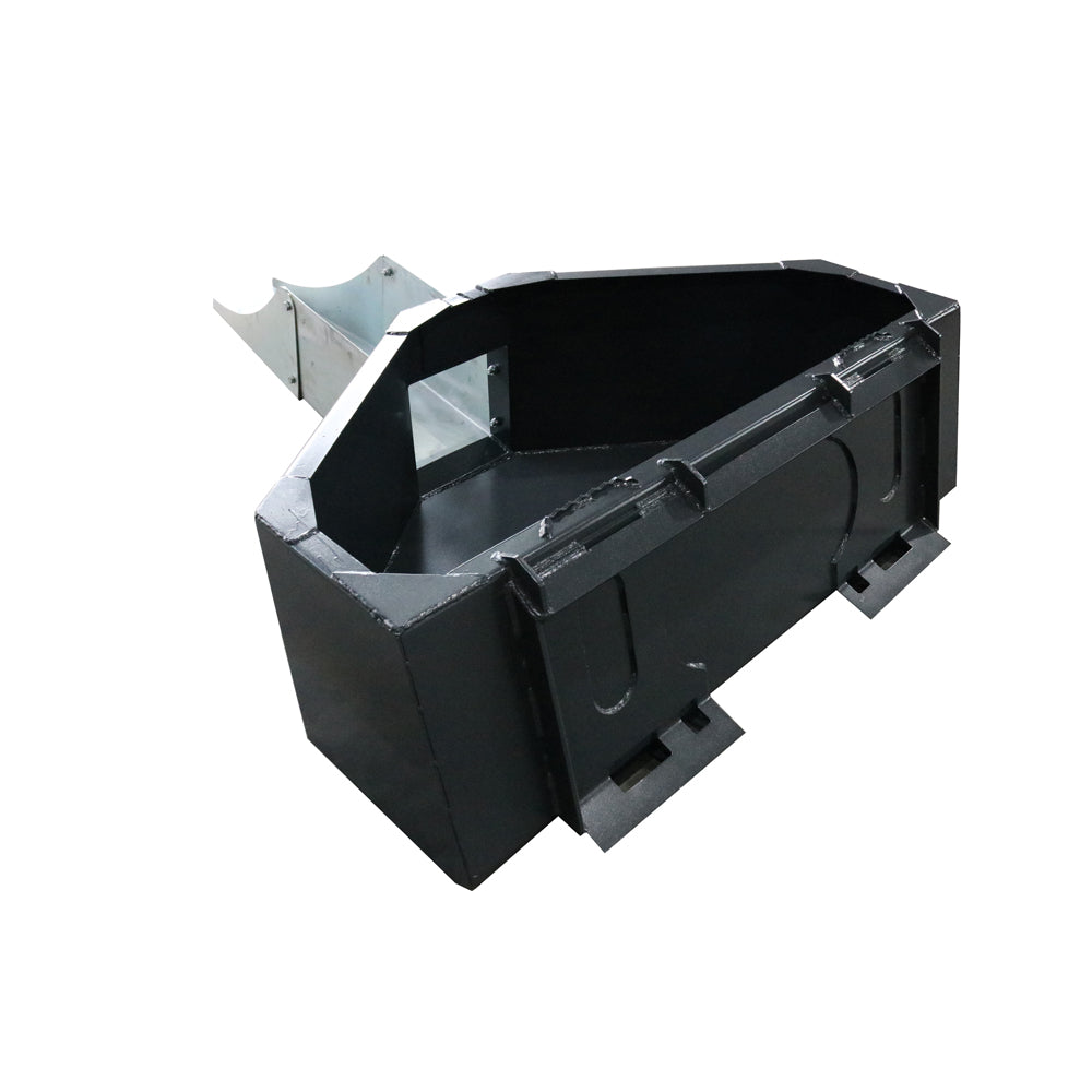 Landy Attachments Skid Steer 1/2 Yard Cement and Concrete Bucket with Spout, Universal Quick Tach Mount Plate - 0
