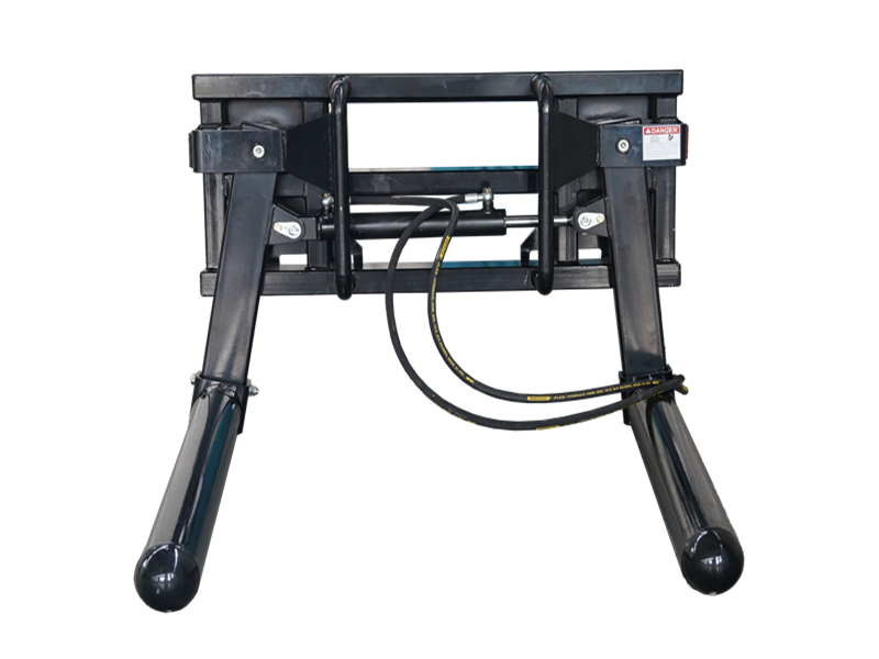Hydraulic Bale Lifter Handler Skid Steer | Round & Square Bale Roller Tube Quick Attach