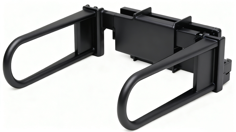 telescopic bale grab front loader attachment for round and square bales