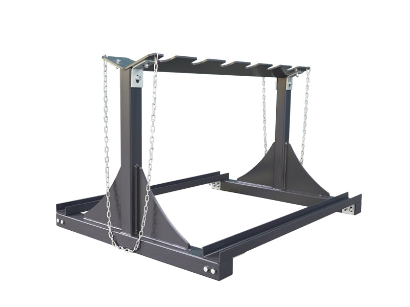 Skid Steer Auger Storage Rack Heavy Duty | Holds 12 Augers Attachment Organizer