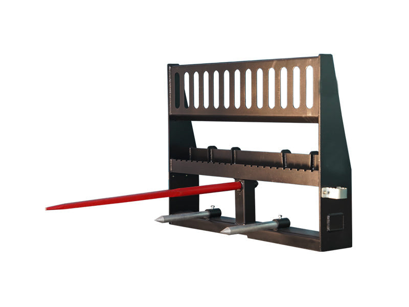 LANDYINDUS S-PFHS2A Heavy-Duty Skid Steer Quick Tach Pallet Fork & Hay Bale Spear Combo | 5000 lb CNC