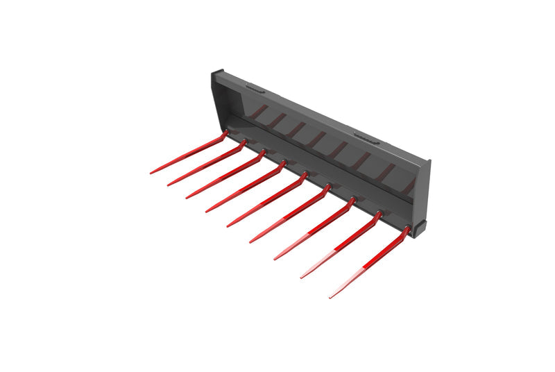 LANDYINDUS S-MF1830 Skid Steer Quick Attach Manure Fork | Heavy-Duty 9-Tine 72"/84" Silage Fork