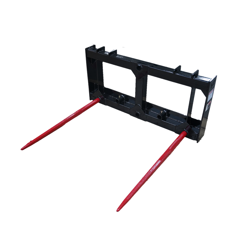 LANDYINDUS S-HD-SSRSA Heavy-Duty Skid Steer Quick Attach Hay Bale Spear Frame | Dual Spear