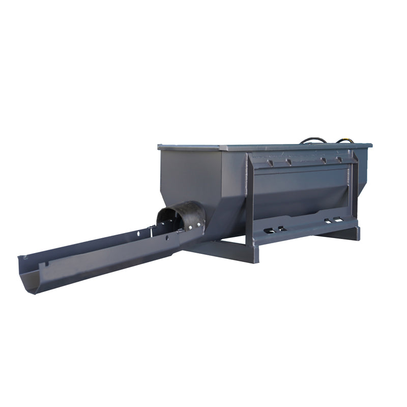 LANDYINDUS Skid Steer Auger Bucket | Mix & Dispense Concrete, Feed & Agricultural Grains | 68.5" Quick Attach