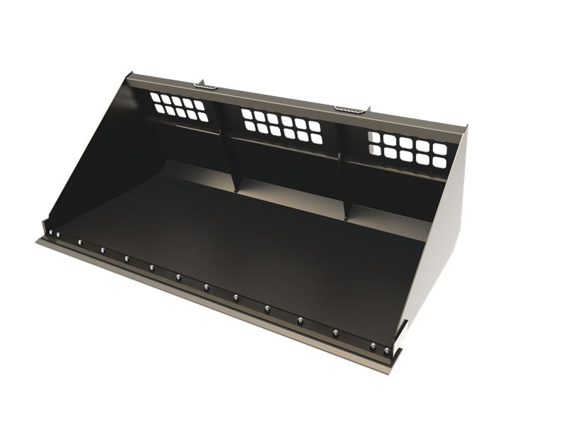 LANDYINDUS Heavy-Duty Skid Steer Snow Bucket | High-Capacity 96" to 112" Snow Removal & Light Material Handling Quick Attach