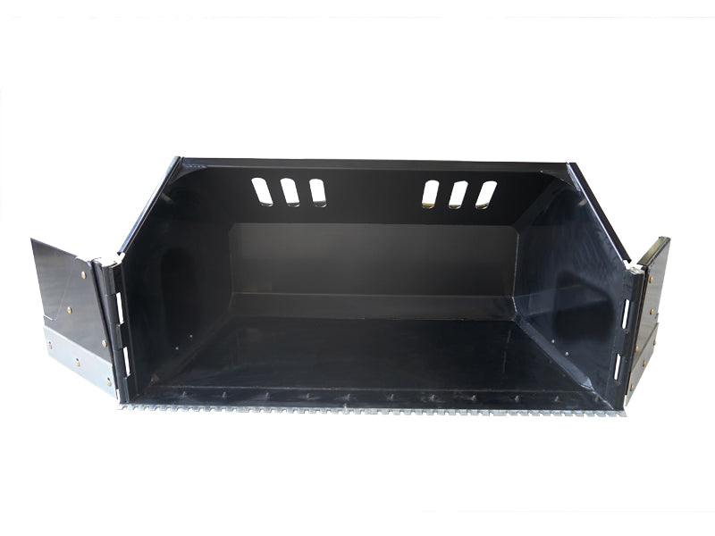 LANDYINDUS Skid Steer Snow Wing Bucket | 91" Hydraulic Retractable Wings Large Area Snow Removal & Truck Dumping Quick Attach