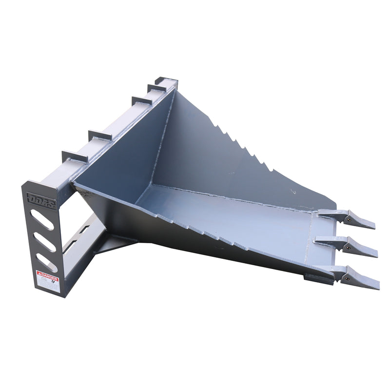 LANDYINDUS Heavy-Duty Skid Steer Stump Bucket | 45" Serrated Edge Stump Removal Root Cutting & Concrete Lifting Quick Attach