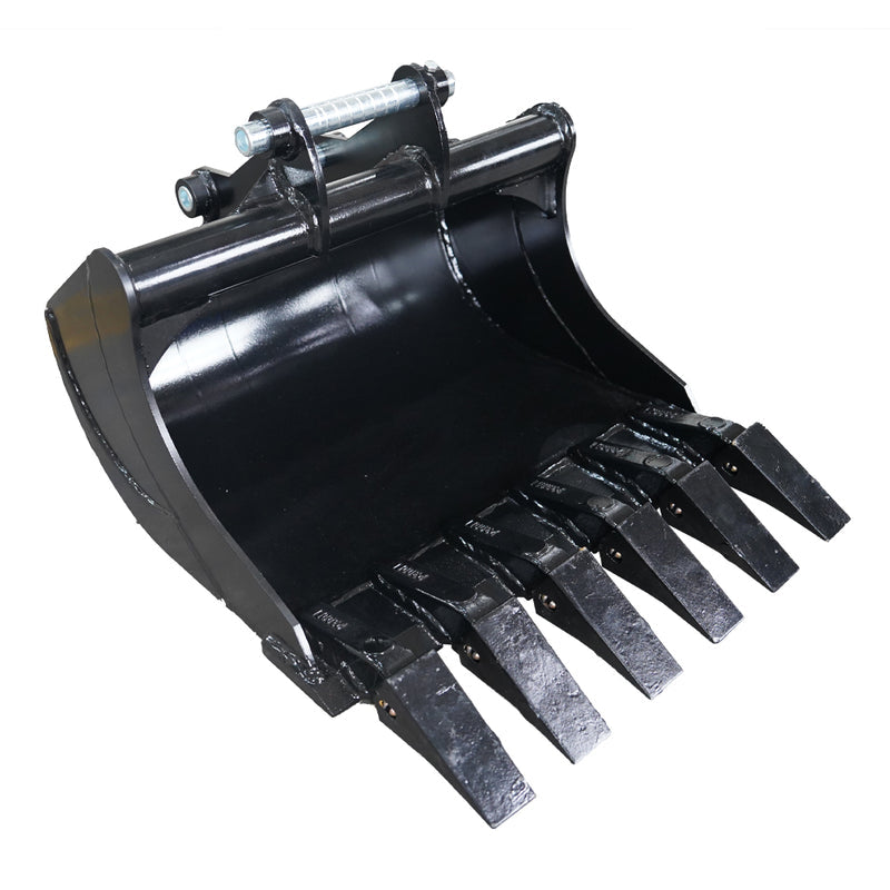 LANDYINDUS Heavy-Duty Skid Steer Backhoe Bucket | 10" & 24" Replacement Digging Bucket Trenching & Excavating Quick Attach