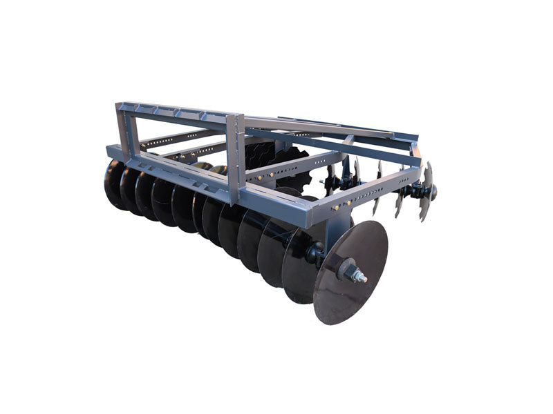 LANDYINDUS Heavy-Duty Skid Steer Disc Harrow Attachment | 96" 22-Blade Tilling & Weed Control Universal Skid Steers Quick Attach