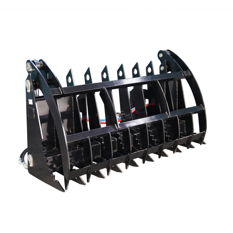 LANDYINDUS Hydraulic Timber Grab Heavy Duty Log Grapple | Loader Attachment | Logs Rocks Debris