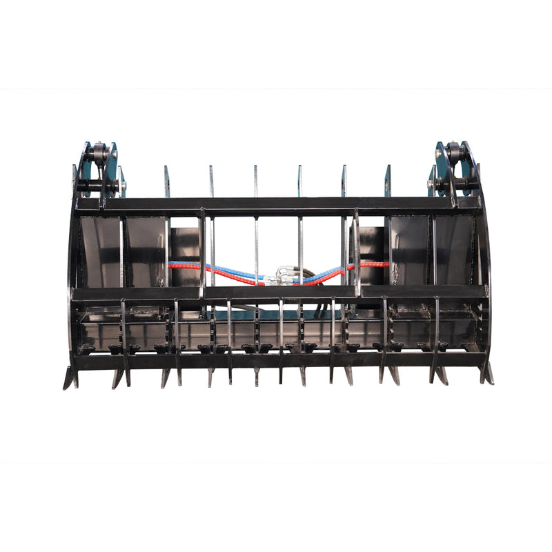 LANDYINDUS Hydraulic Timber Grab Heavy Duty Log Grapple | Loader Attachment | Logs Rocks Debris