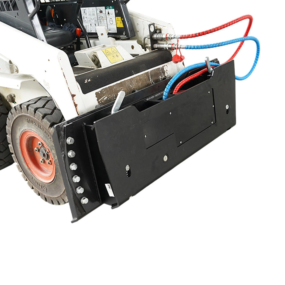 LANDYINDUS Skid Steer Hydraulic Tilt Mount Rotator Plate | 20° Left & Right | Universal Quick Attach