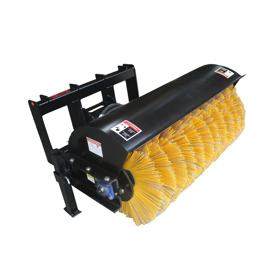 LANDYINDUS 44" Small Skid Steer Hydraulic Rotary Angle Broom Sweeper | Bi-Directional | 30° Adjustable | Standard Flow