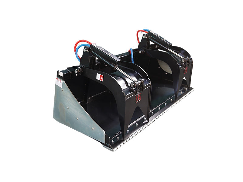 LANDYINDUS Heavy Duty Skid Steer Grapple Bucket Attachment | 63 67 72 85 Inch | MP1140 Universal Quick Attach