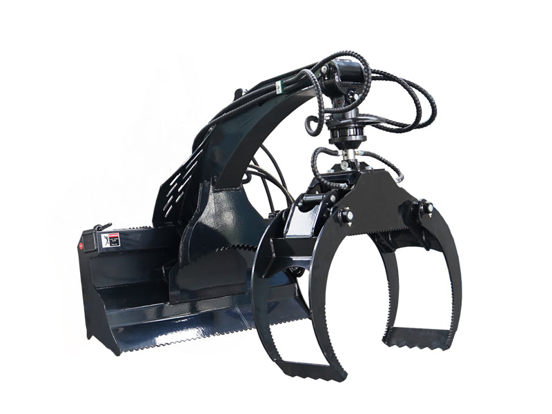 LANDYINDUS Skid Steer Log Grapple | 360° Hydraulic Rotation | 1,360kg SWL | Heavy Duty | MP1140 Universal Quick Attach