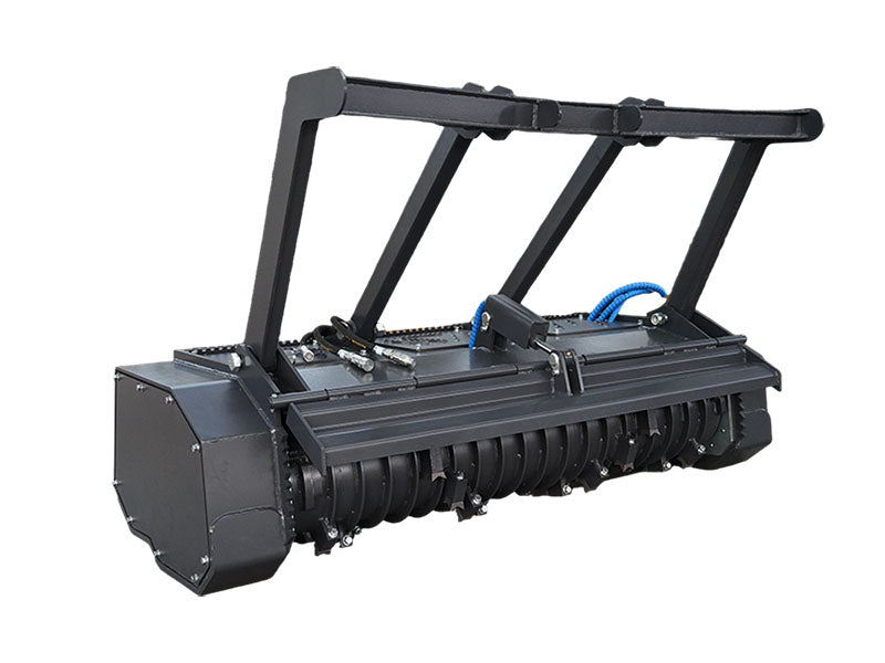 LANDYINDUS Skid Steer Drum Mulcher Attachment | 62 72 Inch | Hydraulic Forestry Mulching Head | High Flow | MP1140