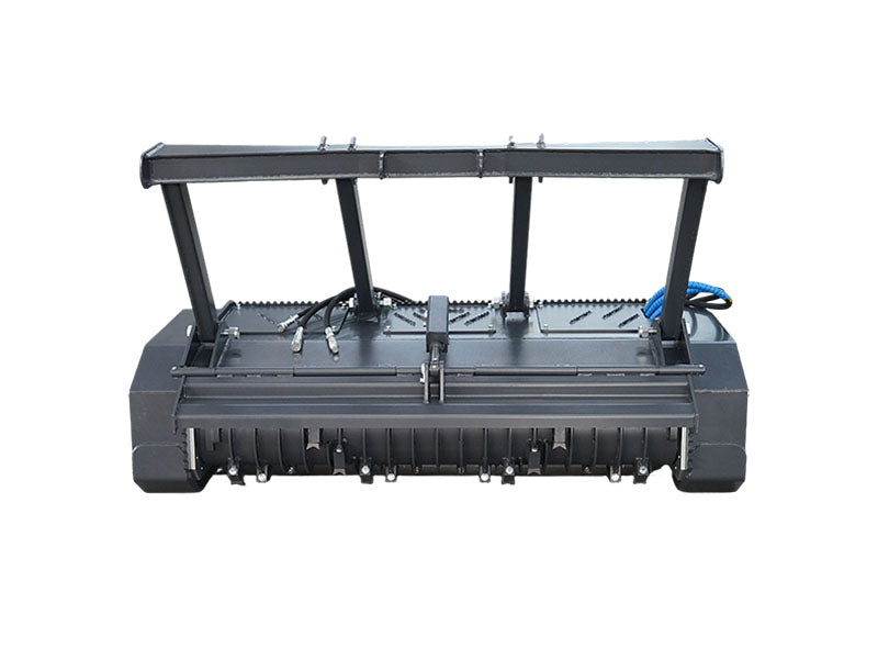 LANDYINDUS Skid Steer Drum Mulcher Attachment | 62 72 Inch | Hydraulic Forestry Mulching Head | High Flow | MP1140
