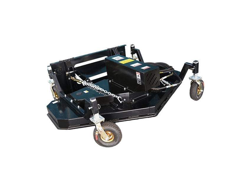 LANDYINDUS 65" Hydraulic Finishing Mower Skid Steer Attachment | 3-Blade | 4-Wheel Terrain Following | Pasture & Large Acreage | MP1140