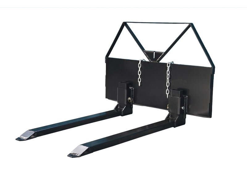 LANDYINDUS 46" Economy Skid Steer Pallet Forks | 1,200kg SWL | Tow Hitch | Chain Tie-Down | MP1140 Universal Quick Attach