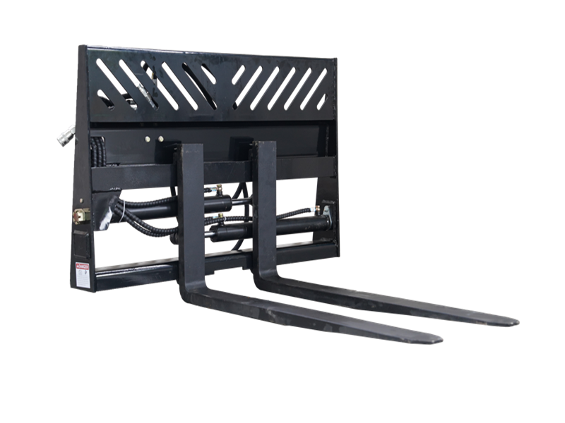LANDYINDUS Hydraulic Positioning Skid Steer Pallet Forks | Class 2A | 2,000kg SWL | Cab-Controlled Tine Spacing | MP1140