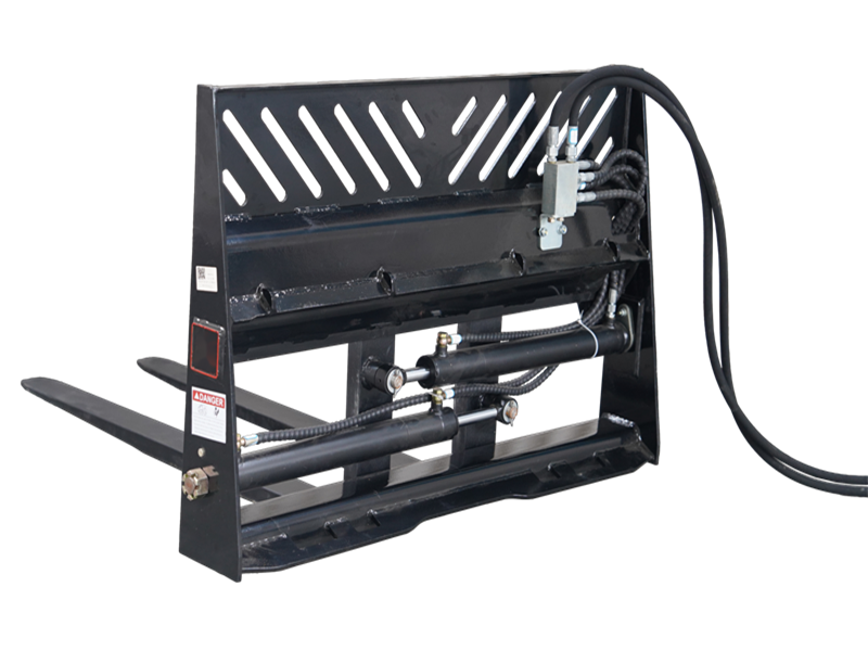 LANDYINDUS Hydraulic Positioning Skid Steer Pallet Forks | Class 2A | 2,000kg SWL | Cab-Controlled Tine Spacing | MP1140