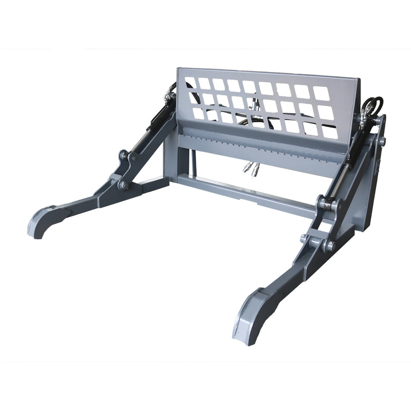 LANDYINDUS 71" Skid Steer Pallet Fork Grapple | Dual Cylinder | 2,800kg SWL | Pipe Log & Pallet Handling | MP1140