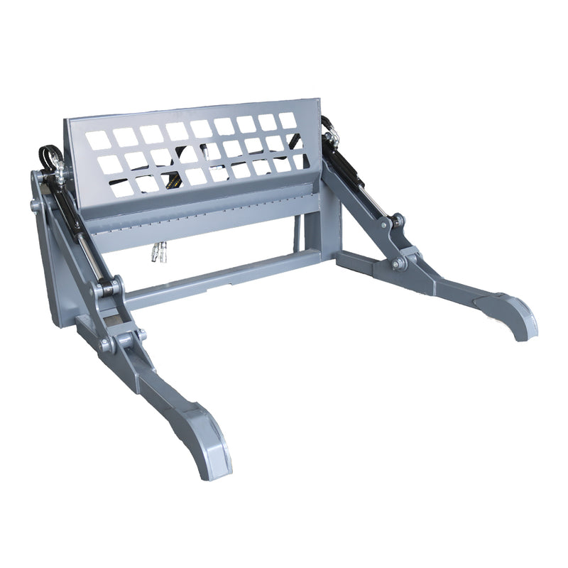 LANDYINDUS 71" Skid Steer Pallet Fork Grapple | Dual Cylinder | 2,800kg SWL | Pipe Log & Pallet Handling | MP1140
