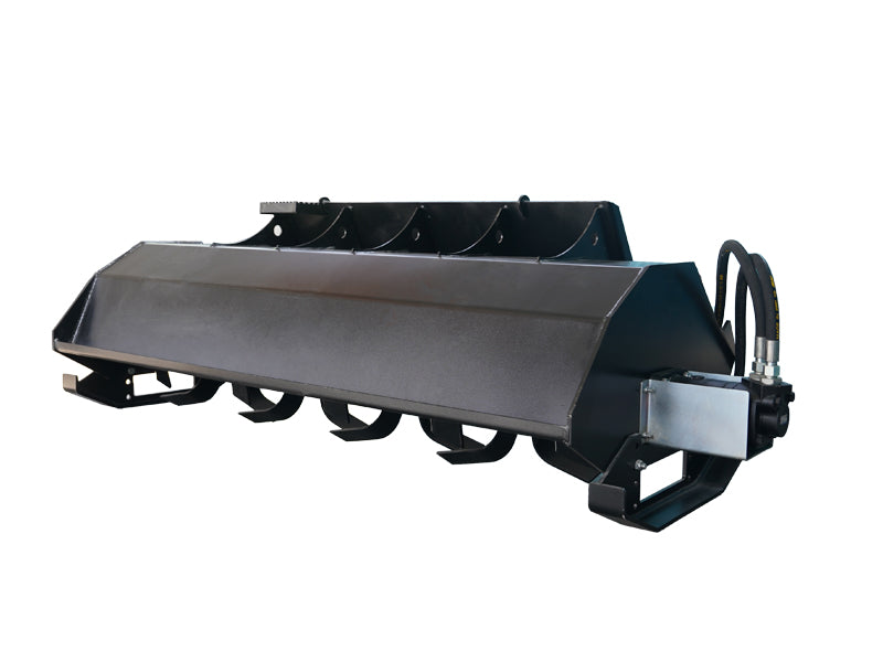 LANDYINDUS 72" Skid Steer Rotary Tiller | Bi-Directional | 36 Double-Edge Replaceable Tines | Adjustable Depth Shoes | Direct Drive | MP1140