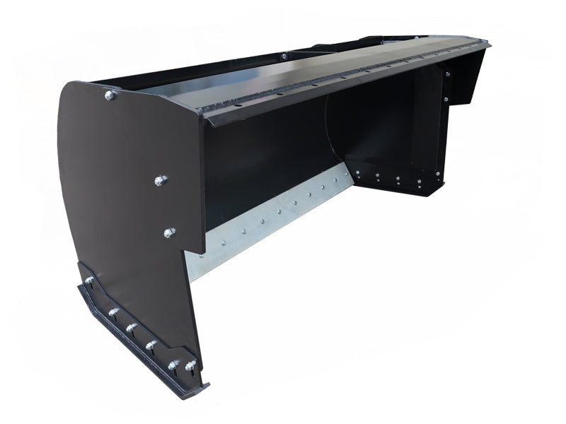 LANDYINDUS Skid Steer Trip Edge Snow Pusher | Curved Moldboard | Pullback | 84"–108" | 5mm Plate | Commercial Grade | MP1140