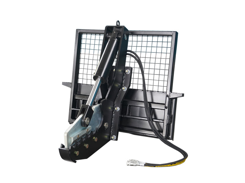 LANDYINDUS Skid Steer Rotating Tree Shear | 3-Position Head 0/45/90° | AR400 Blades | 300mm Max Cut | Land Clearing | MP1140