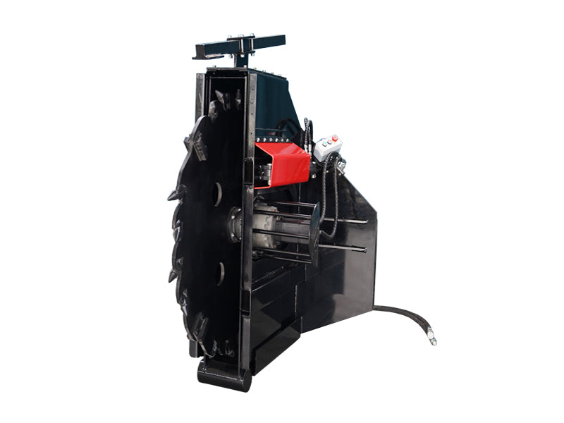 LANDYINDUS Skid Steer Wheel Saw | 14" Blade | 100mm Cut Width | 450mm Depth | Concrete Asphalt Reinforced | Hydraulic Trench Cleaner | MP1140