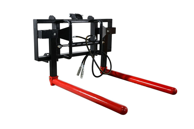 LANDYINDUS Hydraulic Bale Lifter | Roller Arms | 1,000kg SWL | 450–1,800mm Opening | Cat 2 & SMS | Removable Tubes | Tractor Attachment