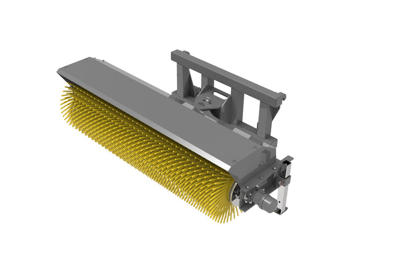 LANDYINDUS Hydraulic Angle Rotary Broom Sweeper | 72" or 83" | Waste Collector | 30° Tilt | Floating Head | Euro, SMS & Cat 2 | T-AB