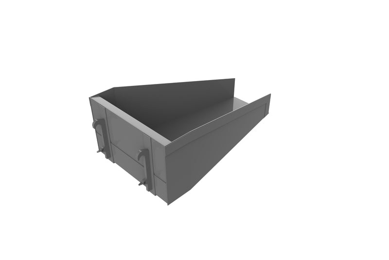 LANDYINDUS Concrete Pouring Bucket | 46" (1,163mm) Narrow Front | 0.93m³ | Long Bottom Reach | 6mm Plate | SMS Quick Attach | Front Loader | T-CBB2000