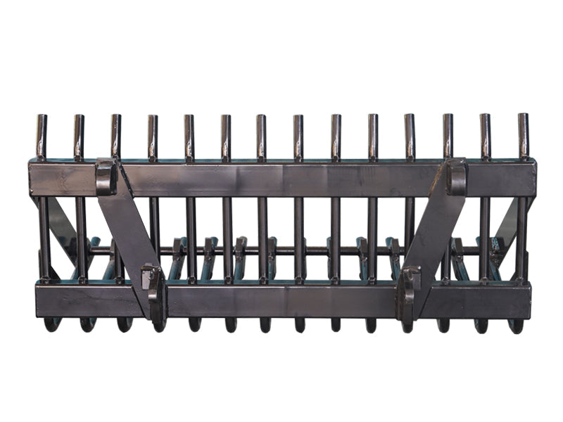 LANDYINDUS Heavy Duty Stone Forks | 1,500-2,300mm | Anti-Roll Hump | 35-40mm Tines | Euro, SMS & Big BM | Front Loader Tractor Rock Fork | T-SF