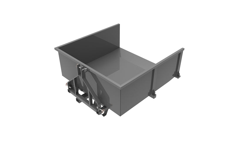 LANDYINDUS Hydraulic Dump Box | 0.68m³ | 60° Tipping | Cat 1 3-Point Hitch & Quick Hitch | Cab-Operated | 16MPa | 5mm Plate | T-HDB1320