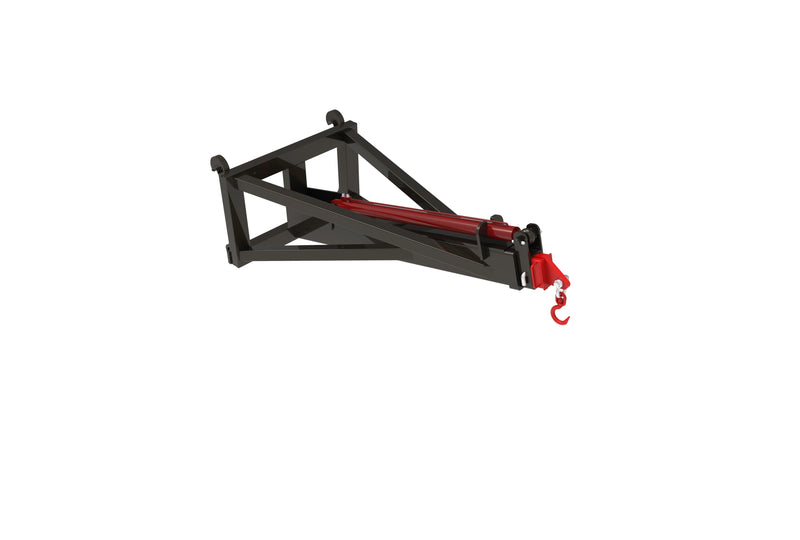 LANDYINDUS Hydraulic Crane Jib | 5t (5,000kg) | 2.25–3.57m Telescopic | 3-Section Hydraulic Arm | Swivel Safety Hook | Big BM | T-HCJ5.0