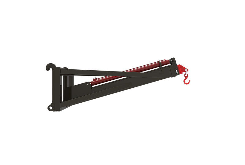 LANDYINDUS Hydraulic Crane Jib | 5t (5,000kg) | 2.25–3.57m Telescopic | 3-Section Hydraulic Arm | Swivel Safety Hook | Big BM | T-HCJ5.0
