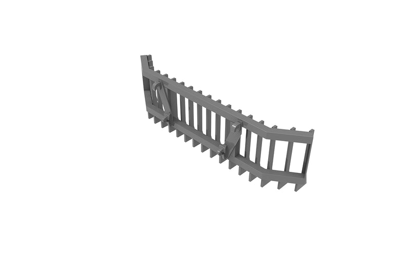 LANDYINDUS Stick Rake with Side Wings | 87" (2,200mm) | 20mm Main Plate | Side Wings | Euro Hitch | Skid Steer Land Clearing | T-FLTC2200