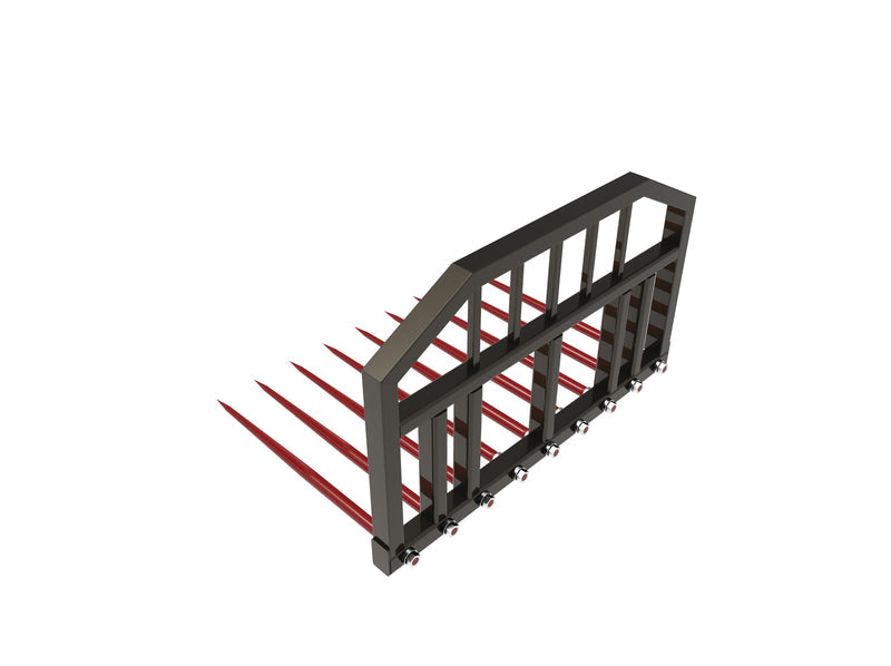 LANDYINDUS Silage Forks | 1,200–2,000mm | 7–12 Tines | φ45×1,100mm Spears | Conus 1 | Open-Back Frame | Euro & SMS | Front Loader | T-SF