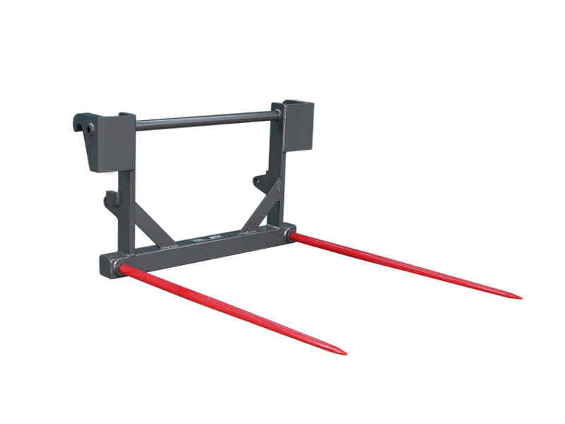 LANDYINDUS Double Tine Bale Spear | 39" (990mm) Tine Spacing | 2×φ36×1,250mm | Wide-Stance Load Distribution | Euro | Front Loader | T-BS