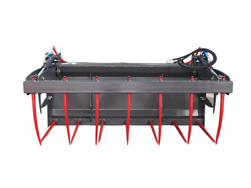 LANDYINDUS Hydraulic Silage Grab | 1,500 & 1,800mm | Curved Tines | Removable Tapered Sleeves | 16MPa | 60LPM | Euro | Front Loader | T-SG & U-SG