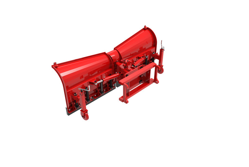 LANDYINDUS Hydraulic V Plow | 4-Position: V-Forward, V-Rear, Left & Right Angle | Rubber Blade | Reversible Wear Inserts | Spring Protection | Z602 | Front Loader | T-SPV250