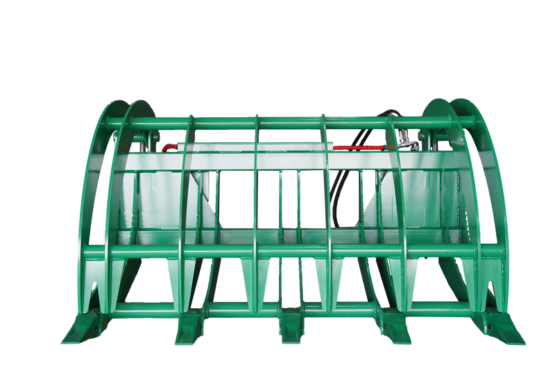 LANDYINDUS Hydraulic Root Grapple Rake | 72" (1,830mm) | 1,590kg SWL | 490–1,270mm Opening | 900mm Replaceable Cast Teeth | Euro | Rocks, Logs & Brush | T-ERGR1830