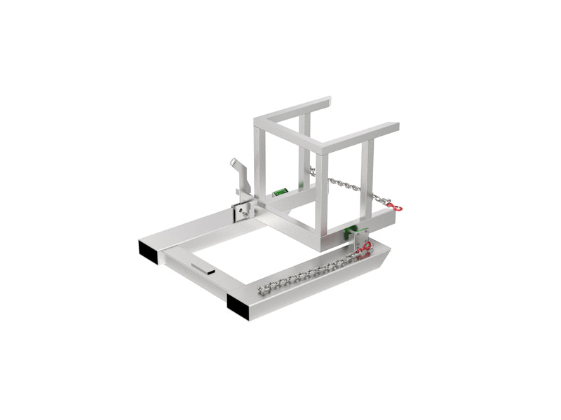 LANDYINDUS Forklift Wheelie Bin Tipper & Carrier | 240L | 500kg SWL | Drawcord Tip — No Hydraulics Required | Safety Chain | Operator Stays in Cab | Cradle Design | Warehouse, Recycling & Industrial | F-FWE24