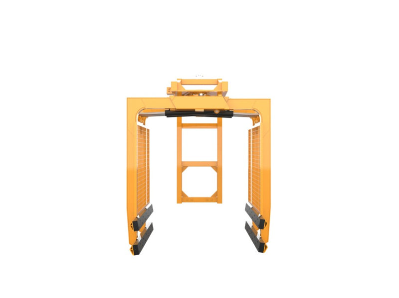 LANDYINDUS Hydraulic Brick & Block Clamp | 3,000kg SWL | 180° Hydraulic Rotation | 480–1,100mm Opening | Mesh Frame Guards | Class 3A | 3–3.5T Forklift | Brick Factory, Building Yard & Construction | F-ZKJ3A30-1100