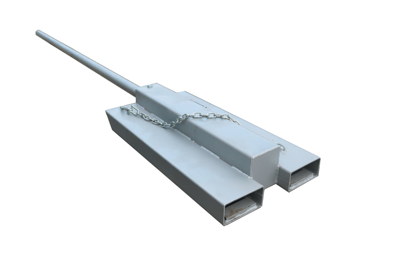 LANDYINDUS Forklift Slip-On Roll Prong | 200–1,700kg SWL | Mounts on Fork Tines — No Carriage Modification | 40–100mm Dia. | 1,200–2,800mm Length | Enamel Finish | Carpet, Vinyl & Fabric Rolls | F-RPS Series