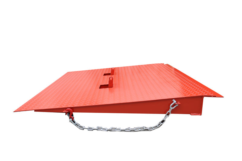 LANDYINDUS Mobile Container Loading Ramp | 6,500kg SWL | Flip-Up Fork Pockets — Forklift Repositionable | Dual Safety Chains | Chain & D-Shackle Included | 6mm Steel | Portable Yard Ramp | F-FCR65
